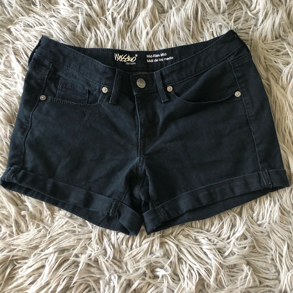 Black Denim Shorts